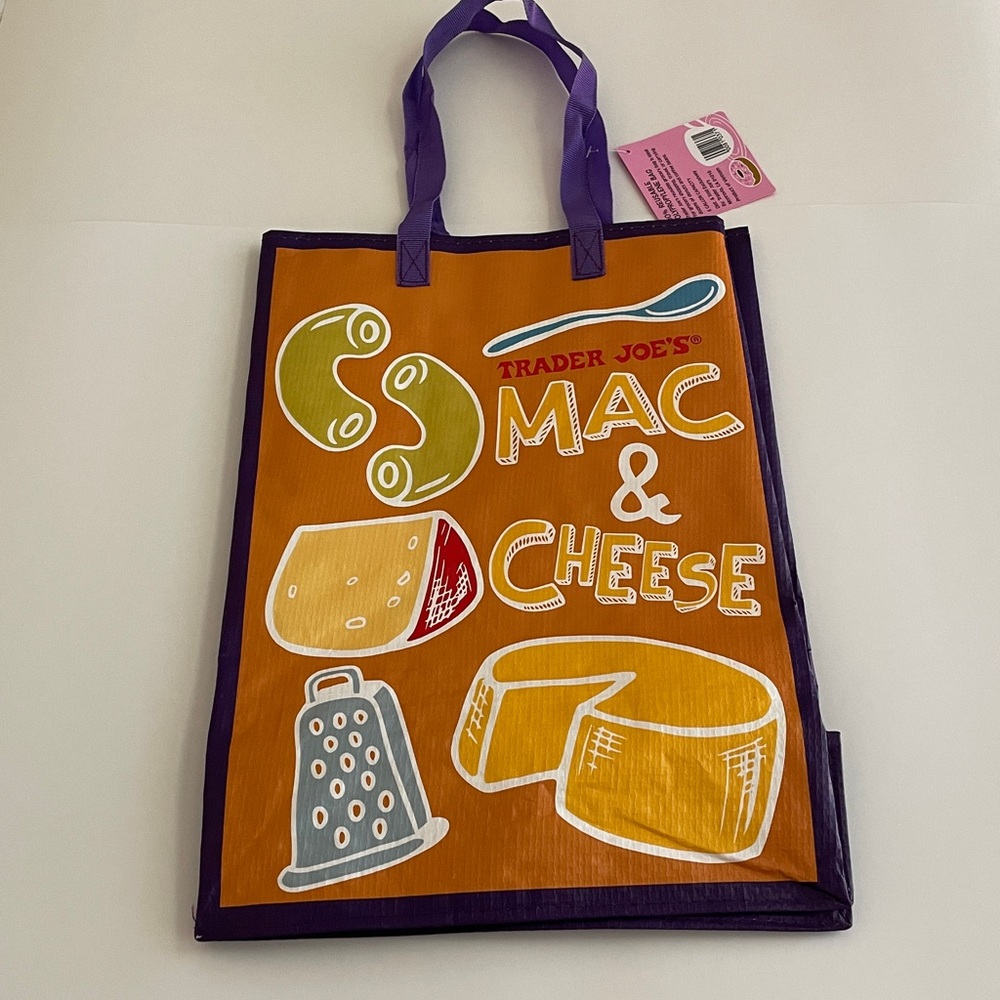 Trader Joe’s Tote Bag Mac & Cheese PB&J Milk & Cookies Reusable Poly Bag
